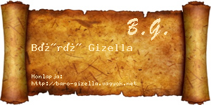 Báró Gizella névjegykártya