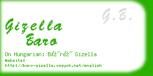 gizella baro business card